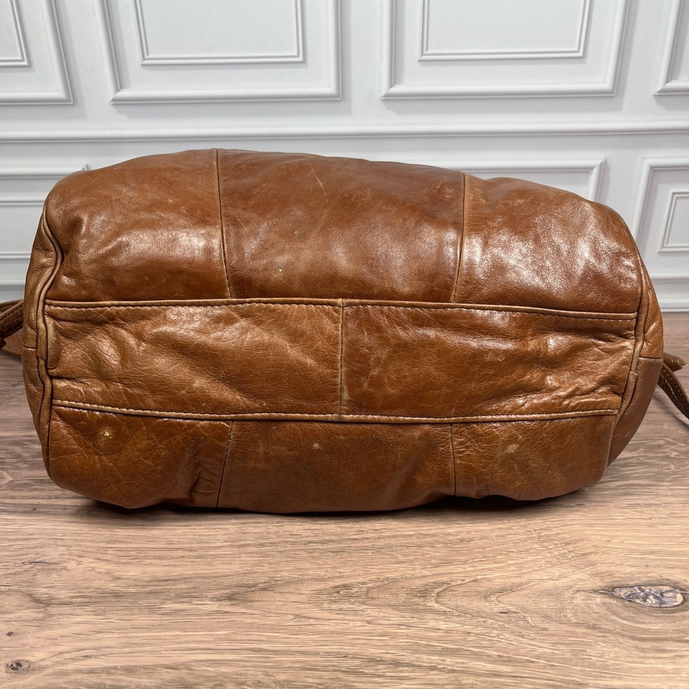 Vintage Leather Crossbody Shoulder Bag Brown Multi-Pocket Purse Mexico - Picture 6 of 16